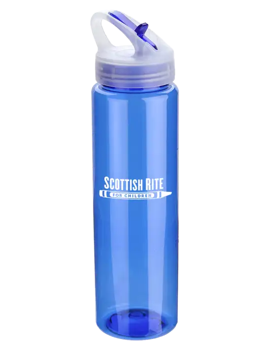 Buddy Blue 32 oz PET Bottle with Flip Lid w/Scottish Rite for Children Logo