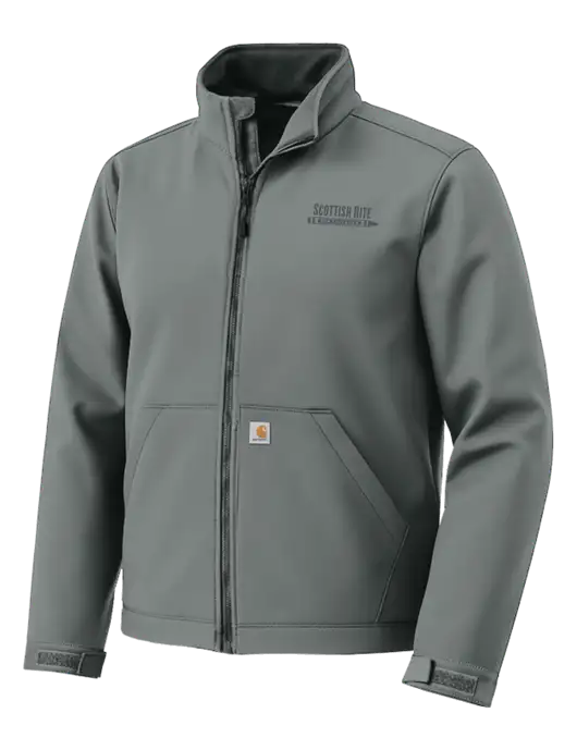 Carhartt Rain Defender Dark Medium Grey Soft Shell Jacket w/Scottish Rite for Children Logo