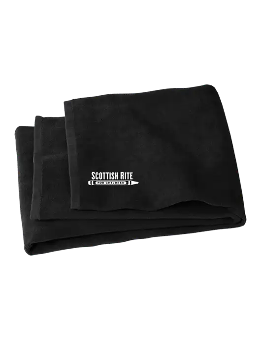 Black Beach Towel w/Scottish Rite for Children Logo