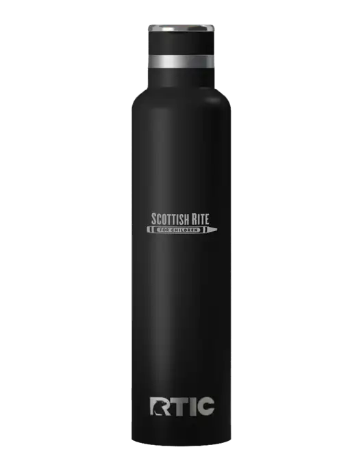 RTIC Journey 26 oz Black Bottle w/Scottish Rite for Children Logo