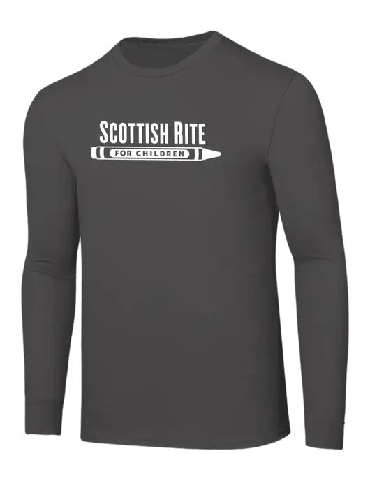 Seriously Soft Dark Grey Long Sleeve T-Shirt w/Scottish Rite for Children Logo