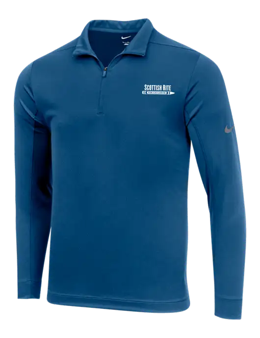 NIKE Dark Royal Dry 1/2 Zip Cover-Up w/Scottish Rite for Children Logo