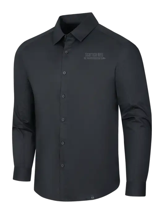 OGIO Black Commuter Woven Shirt w/Scottish Rite for Children Logo