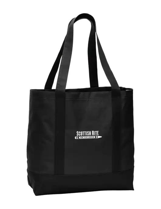 Carryall Black/Black Day Tote w/Scottish Rite for Children Logo