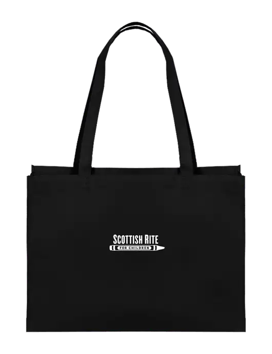 Eco Reusable Black Tote w/Scottish Rite for Children Logo