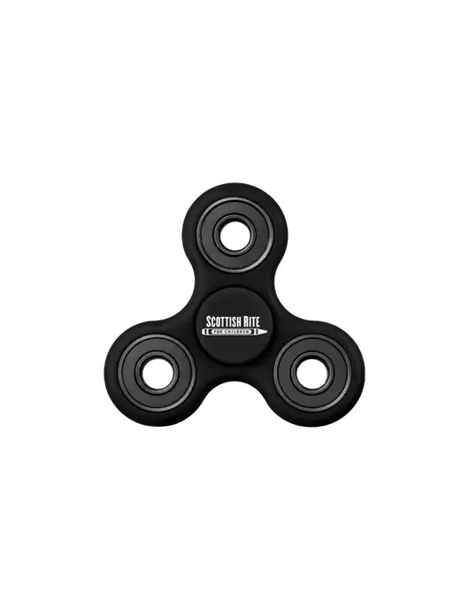 Black Fidget Spinner w/Scottish Rite for Children Logo
