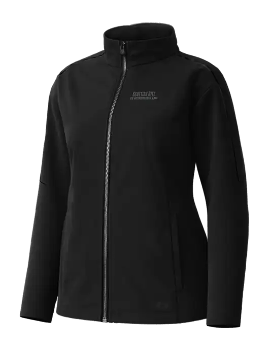 OGIO Womens Commuter Full-Zip Soft Shell Black Jacket w/Scottish Rite for Children Logo