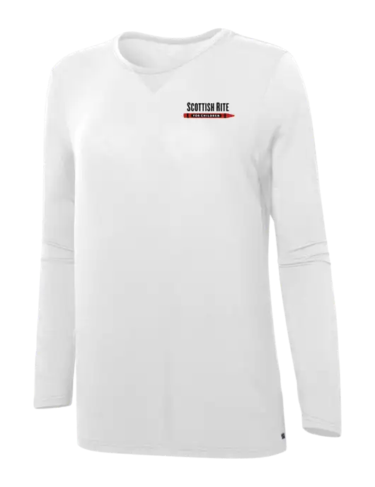 Wink White Womens Long Sleeve Layer Tee w/Scottish Rite for Children Logo