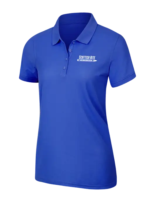 Dark Royal Womens Core Classic Pique Polo w/Scottish Rite for Children Logo