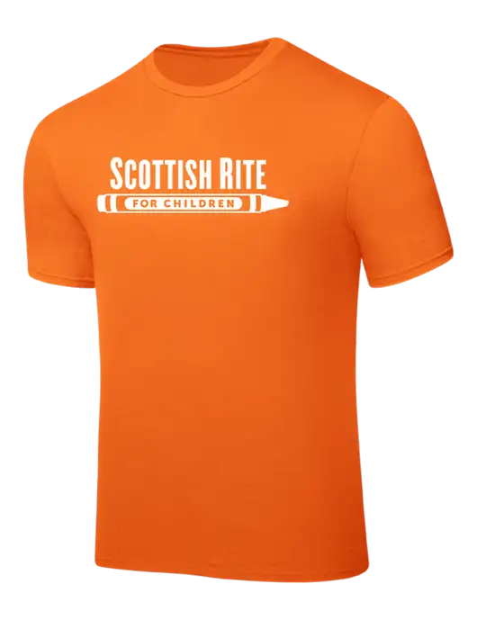Orange PosiCharge Competitor Tee w/Scottish Rite for Children Logo