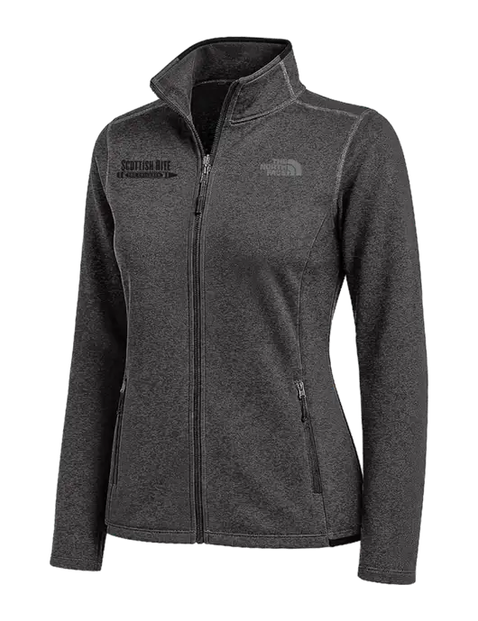 The North Face Womens Dark Grey Heather Skyline Full-Zip Fleece Jacket w/Scottish Rite for Children Logo