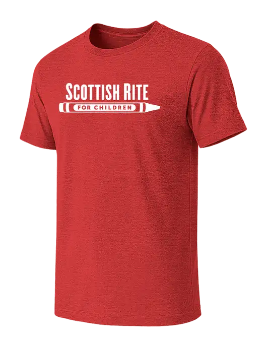 BELLA+CANVAS Heather Red CVC Short Sleeve Tee w/Scottish Rite for Children Logo