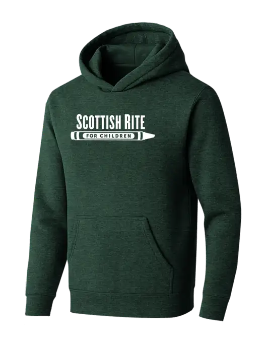BELLA+CANVAS Heather Forest Sponge Fleece Pullover Hoodie w/Scottish Rite for Children Logo