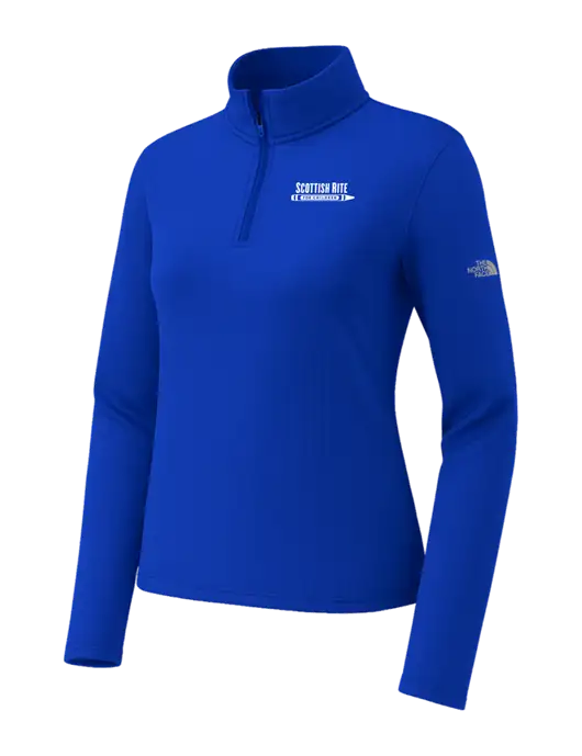 The North Face Womens Aim 1/4-Zip Dark Royal Fleece w/Scottish Rite for Children Logo