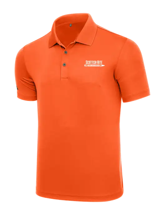 Adidas Orange  Performance Polo w/Scottish Rite for Children Logo