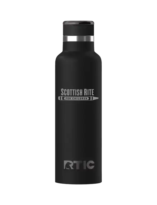 RTIC Journey 20 oz Black Bottle w/Scottish Rite for Children Logo