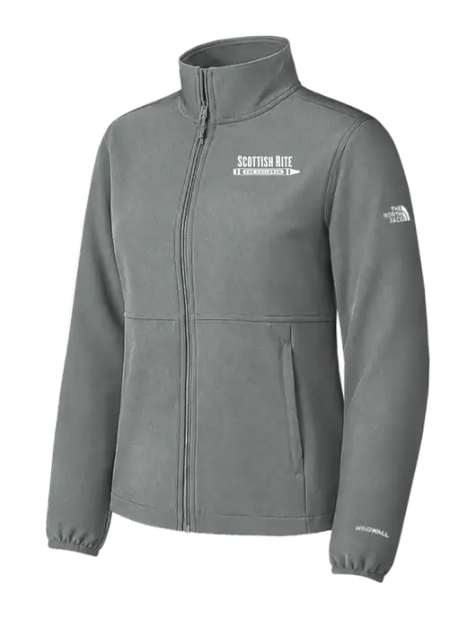 The North Face Womens Grey Medium Edge Stretch Soft Shell Jacket w/Scottish Rite for Children Logo