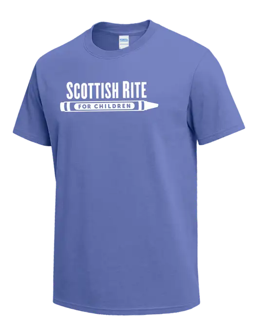 Light Purple Heavyweight 6.1 oz T-Shirt w/Scottish Rite for Children Logo