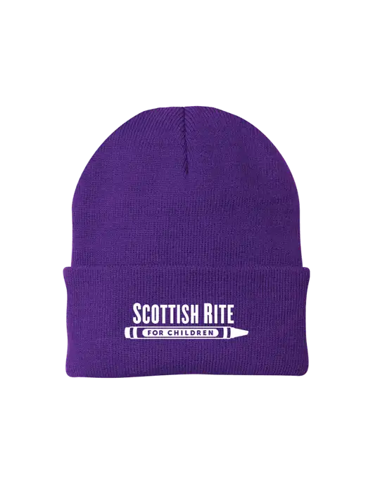 Purple Knit Cap w/Scottish Rite for Children Logo