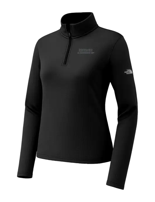 The North Face Womens Aim 1/4-Zip Black Fleece w/Scottish Rite for Children Logo