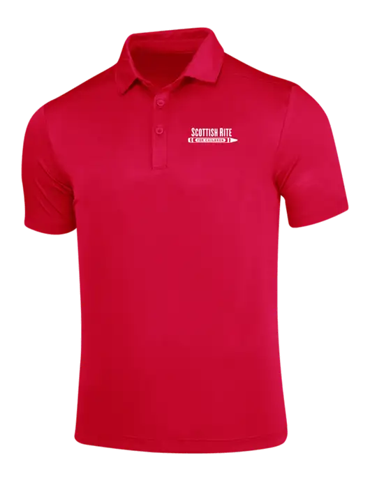 True Red Posi-UV Pro Polo w/Scottish Rite for Children Logo