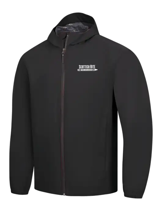 Black Essential Rain Jacket w/Scottish Rite for Children Logo