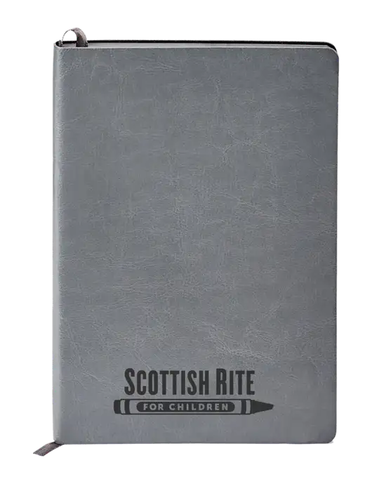 Fabrizio Grey Soft Cover 5.75 x 8.125 Journal w/Scottish Rite for Children Logo