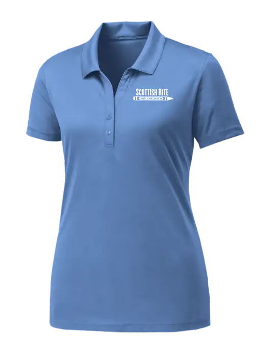 Womens Carolina Blue PosiCharge Competitor Polo w/Scottish Rite for Children Logo