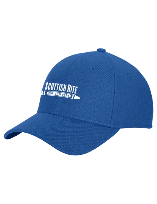 New Era Diamond Era Dark Royal Stretch Cap w/Scottish Rite for Children Logo