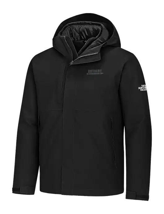 The North Face Castle Valley Triclimate 3-in-1 Black Jacket w/Scottish Rite for Children Logo, Scottish Rite for Children Logo