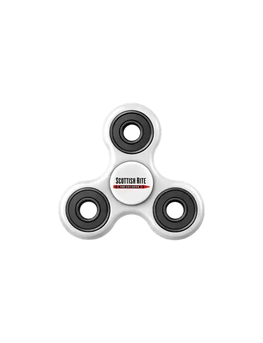 White Fidget Spinner w/Scottish Rite for Children Logo