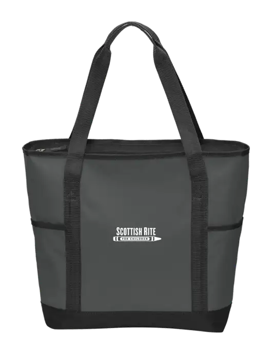 On the Go Charcoal/Black Tote  w/Scottish Rite for Children Logo