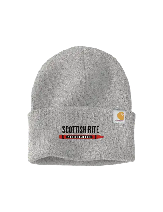 Carhartt Light Grey Heather Watch Cap 2.0 w/Scottish Rite for Children Logo