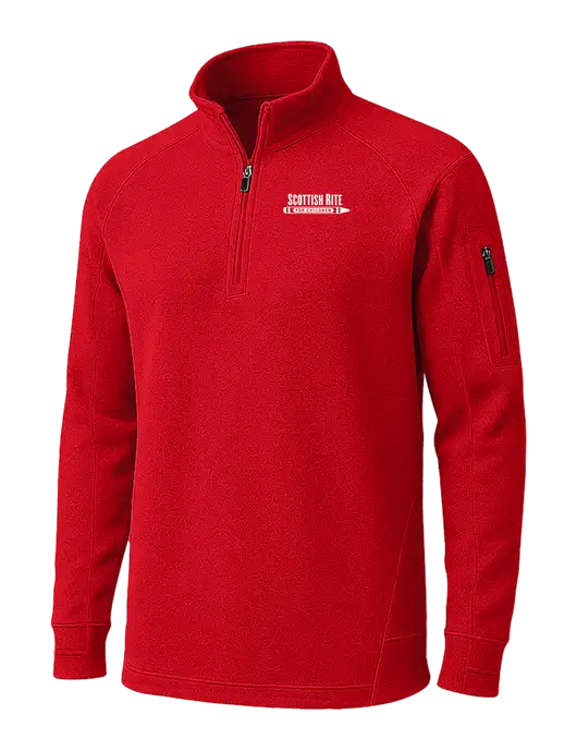 True Red Tech Fleece 1/4 Zip Pullover w/Scottish Rite for Children Logo