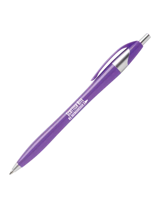 Novella Purple Platinum Pen - Blue Ink w/Scottish Rite for Children Logo