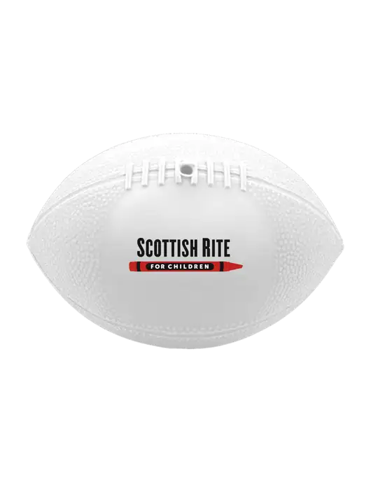 7” Durable White Vinyl Football w/Scottish Rite for Children Logo