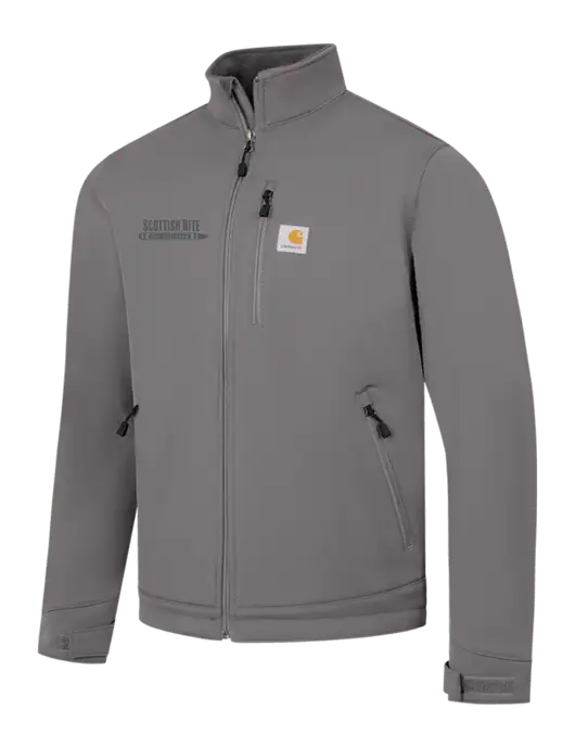 Carhartt Dark Medium Grey Crowley Soft Shell Jacket w/Scottish Rite for Children Logo
