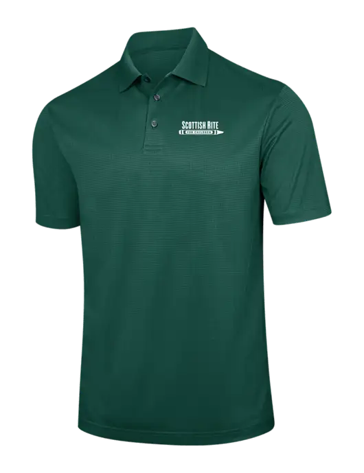 Dark Green Performance Fine Jacquard Polo w/Scottish Rite for Children Logo