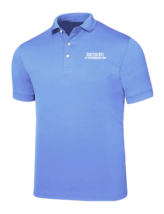 Callaway Ottoman Light Blue Polo w/Scottish Rite for Children Logo