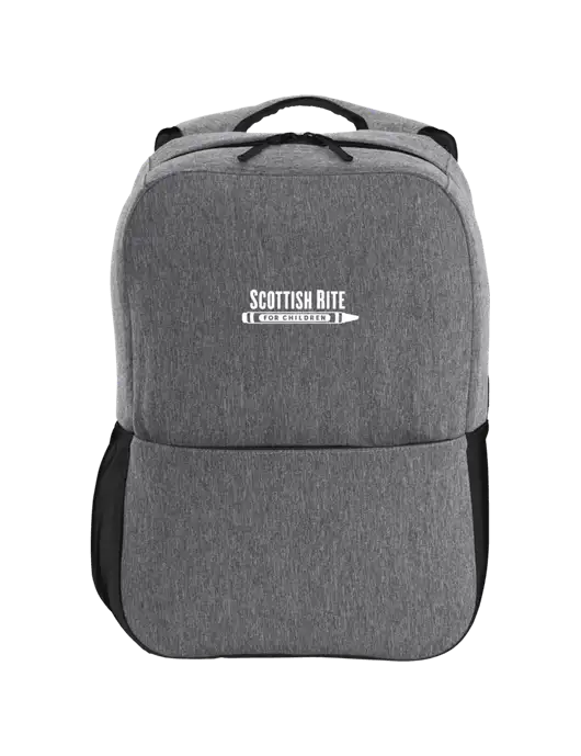 Access Square Laptop Graphite Heather/Black Backpack w/Scottish Rite for Children Logo