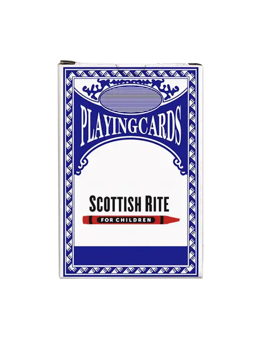 Dark Royal Blue Playing Cards w/Scottish Rite for Children Logo