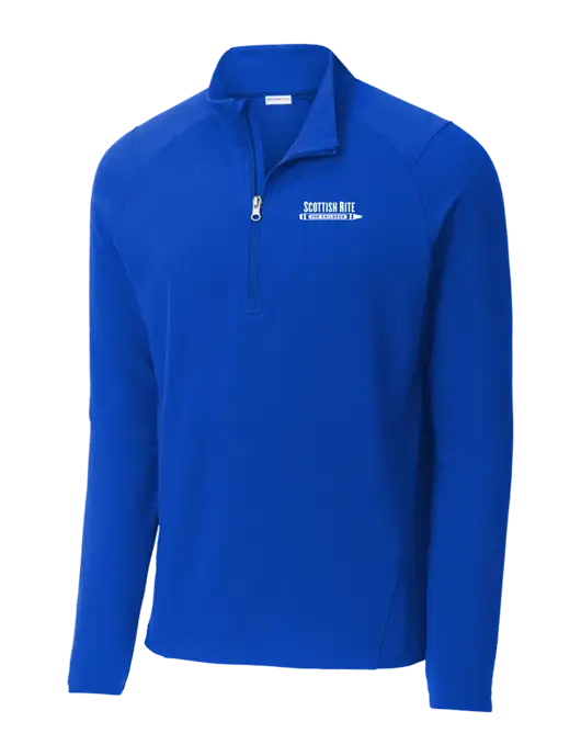 Sport-Wick Flex Fleece Royal Blue 1/4-Zip w/Scottish Rite for Children Logo