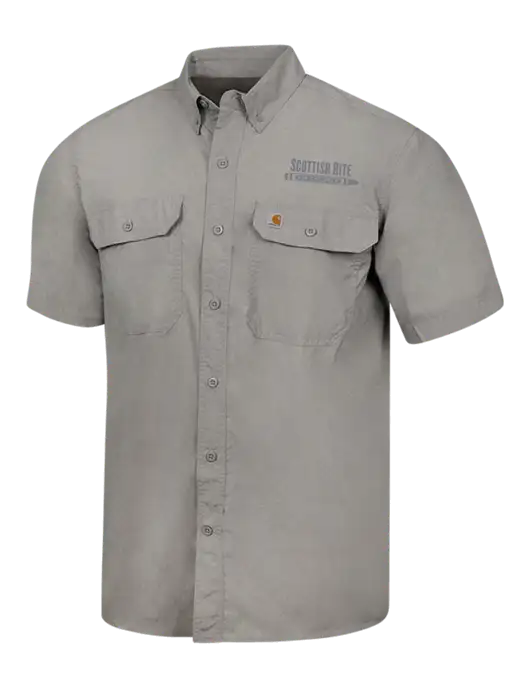 Carhartt Force Light Grey Solid Short Sleeve Shirt w/Scottish Rite for Children Logo