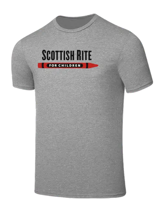 Seriously Soft Light Heather Grey T-Shirt w/Scottish Rite for Children Logo