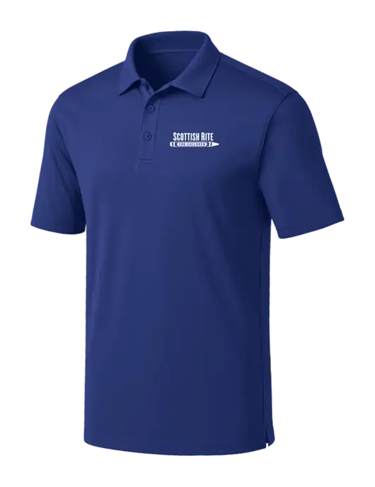 Dark Royal Silk Touch Performance Polo w/Scottish Rite for Children Logo