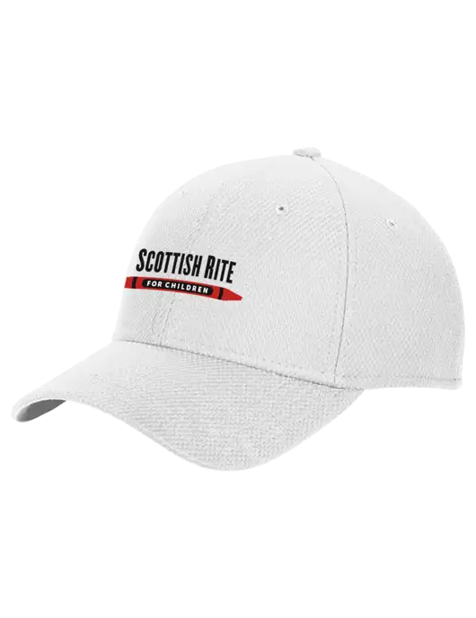 New Era Diamond Era White Stretch Cap w/Scottish Rite for Children Logo