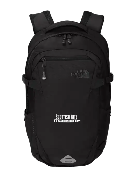 North Face Fall Line Black Heather Backpack w/Scottish Rite for Children Logo