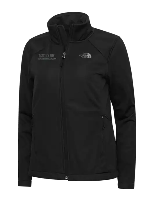 North Face Womens Black Ridgewall Soft Shell Jacket w/Scottish Rite for Children Logo