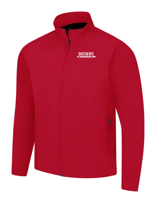 Red Core Soft Shell Jacket w/Scottish Rite for Children Logo