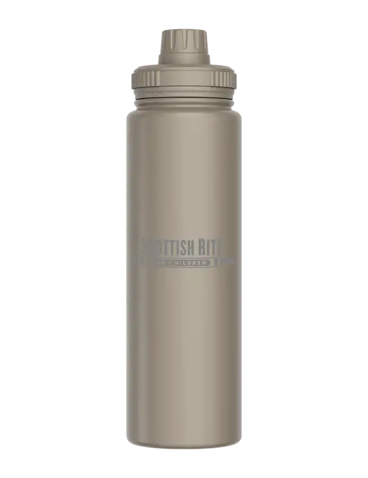 Liquid Life Grey Sport Bottle w/Scottish Rite for Children Logo